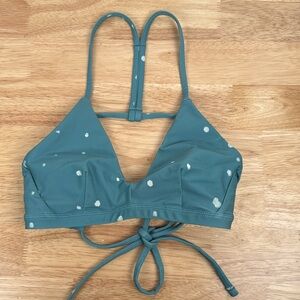 Hurley Teal Polka Dot Bikini Top